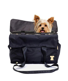 MISO PUP Flap Tote Interchangeable Airline Approved Pet Carrier Combo with Large Document Pockets for Small Dogs (Pet Carrier Base & Shell Tote)