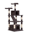 BestPet Cat Tree Tower Condo,Modern Indoor Multi-Level Plush Cat Activity Center with Scratching Post and Ladder,64"
