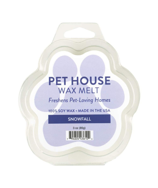 One Fur All 100% Natural Soy Wax Melts in 20+ Fragrances, Pack of 2 by Pet House - Long Lasting Pet Odor Eliminating Wax Melts, Non-Toxic Pet Wax Melts, Made in USA (Snowfall)