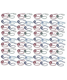 MPP Braided Poly Dog Control Slip Leads Assorted Color Vet Rescue Kennel Bulk Packs (72 Leads)