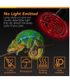 Simple Deluxe 100W 1-Pack Ceramic Heat Emitter Reptile Heat Lamp Bulb No Light Emitting Brooder Coop Heater for Amphibian Pet & Incubating Chicken