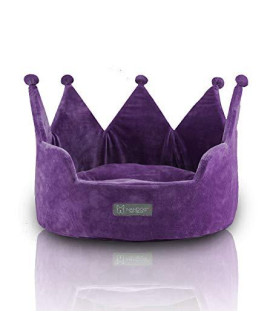 NANDOG Crown Collection Dog and Cat Bed (Purple)
