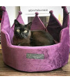 NANDOG Crown Collection Dog and Cat Bed (Purple)