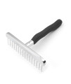 Chris Christensen Bathing T-Rake, 1 1/4 in Staggered Pins, Groom Like a Professional, Rubberized Ergonomic Handle, Removes Tangles and Knots, 6 in Head, A431