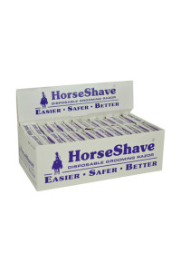 Horse Shave - Disposable grooming Razor Easier, Safer, Better (50-Pack)