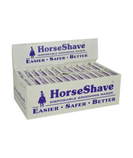 Horse Shave - Disposable grooming Razor Easier, Safer, Better (50-Pack)