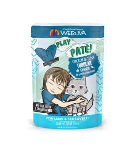 B.F.F. PLAY - Best Feline Friend PatLovers, Aw Yeah!, Chicken & Tuna Tubular with Chicken & Tuna, 3oz Pouch (Pack of 12)