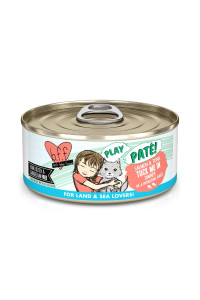 B.F.F. PLAY - Best Feline Friend PatLovers, Aw Yeah!, Salmon & Tuna Tuck Me In with Salmon & Tuna, 5.5oz Can (Pack of 8)