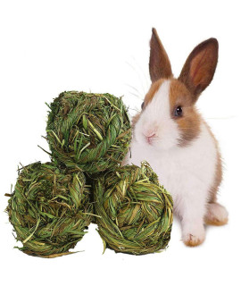 Rabbit chew Ball Timothy grass grinding Small Animal Activity Play chew Toys for Bunny Rabbits Hamster guinea Pigs gerbils