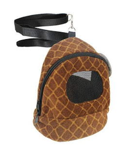 Exotic Nutrition Kucci Carry Pouch (Snakeskin XL) - Fleece Travel Bonding Carrier Bag - for Sugar Gliders, Squirrels, Marmosets, Hamsters, Rodents, Rats, Reptiles & Other Small Pets