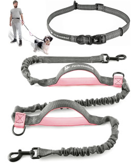 Adjustable Hands Free Dog Leash for Small Dogs | Waist Leash for Dog Walking | Dog Running Leash | Hiking Leash for Medium Dogs | Service Dog Leash Belt | Dog Walking Accessories | Bungee Dog Leash