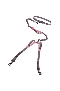 Double Dog Leash Hands-Free | Waist Dual Dog Leash for Tandem Walking & Training | 360