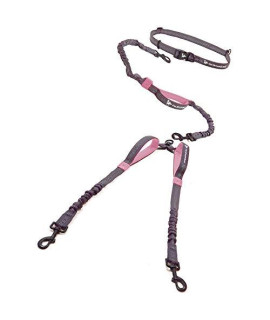 Double Dog Leash Hands-Free | Waist Dual Dog Leash for Tandem Walking & Training | 360