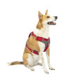 Kurgo K01941 Dog Harness for Large, Medium, & Small Active Dogs, Pet Hiking Harness for Running & Walking, Everyday Harnesses for Pets, Reflective, Journey Air, Red/Grey 2018, X-Large