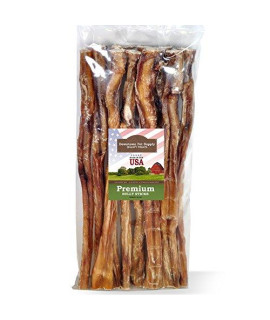 Downtown Pet Supply 12" Bully Sticks for Medium Dogs - Dog Dental Treats & Rawhide-Free Dog Chews - Dog Treats with Protein, Vitamins & Minerals - American Beef Sticks - Regular Select Thick - 50 Pack