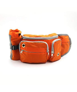 Ebrickon Portable Adjustable Running Waist Bag Dog Training Waist Bag Travel Sports Bag Carry Snacks Garbage Bag For Dog Leash