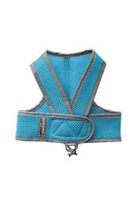 Cloak & Dawggie Mesh Step-N-Go Small Dog Harness Step In Teacup to 25 LBS. Vest Easy On Adjustable. XXXS Xsmall Toy Puppies to Medium. Reflective Soft Walking Doggy Wrap Vest (7200)(Medium, Turquoise)