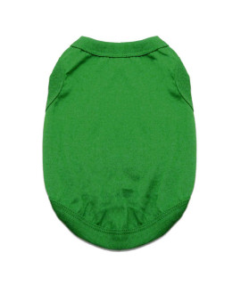 DOGGIE DESIGN Cotton Dog Tank - Emerald Green (X-Small)