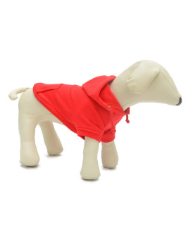 Lovelonglong Pet Clothing Clothes Dog Coat Hoodies Winter Autumn Sweatshirt For Small Middle Large Size Dogs 11 Colors 100% Cotton 2018 New (M, Red)
