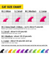zetpo Cat Nail Caps | Cat Claw Covers | with Adhesives and Applicators (L, 12x Colors/Luna | 120 pcs)