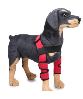 Alfie Pet - Tegan Dog Front Leg Braces With Supporting Sleeve - Color: Red Size: Large