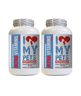 I LOVE MY PETS LLC cat Immune Booster - Ultra Vitamins - CAT Health - Mineral Boost - Vitamins for Cats Skin and Coat - 180 Treats (2 Bottles)