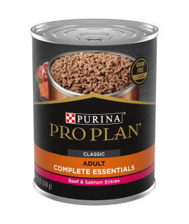 Purina Pro Plan High Protein, Grain Free Wet Dog Food, Beef and Salmon Entree - (12) 13 oz. Cans