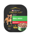 Purina Pro Plan Wet Dog Food for Small Dogs, Adult Small Breed Beef Entree High Protein Dog Food - (12) 3.5 oz. Trays