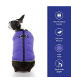 Gooby Padded Vest Dog Jacket - Solid Purple, Large - Warm Zip Up Dog Vest Fleece Jacket with Dual D Ring Leash - Water Resistant Small Dog Sweater - Dog Clothes for Small Dogs Boy and Medium Dogs
