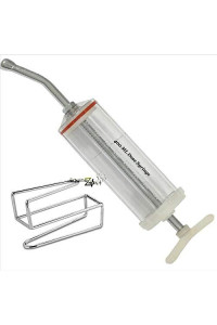 Equinez Tools Plastic Dose Syringe 400mL, and Cheek Retractor S,Steel, Nozzle, Dental,Equine