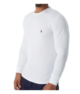 Polo Ralph Lauren Mens Long Sleeve Pony Logo T-Shirt - Medium - White