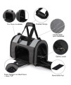 JESPET Soft-Sided Kennel Pet Carrier for Small Dogs, Cats, Puppy, Airline Approved Cat Carriers Dog Carrier Collapsible, Travel Handbag & Car Seat