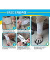 PawFlex Basic Leg Bandages for Dogs, Cats and Other Pets First Aid Non-Adhesive Fur Friendly - Value 24 Pack (Standard,& Wide) (Small)