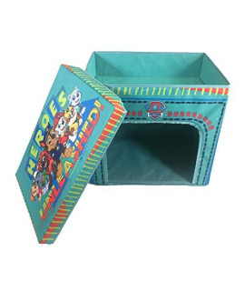 Penn-Plax Officially Licensed Paw Patrol Fold & Go Dog/Cat House with Top Storage Compartment for Home or Travel
