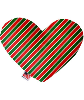 Mirage Pet Products christmas Stripes 6 Inch Heart Dog Toy