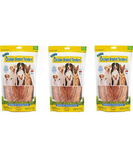 Pet Center 3 Pack of Chicken Breast Tenders, 8 Ounces Each, Single Ingredient Dog Treats Made in The USA