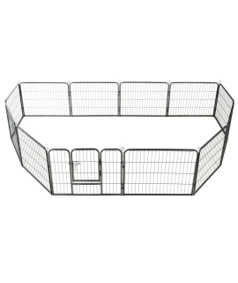 Vidaxl Dog Playpen 12 Panels Steel 31.5X23.6 Black