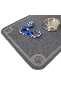cavalier Pets, Dog Bowl Mat for cat and Dog Bowls, Silicone Non-Slip Absorbent Waterproof Dog Food Mat, Easy to clean, Unique Paw Design