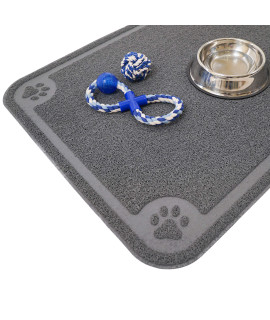 cavalier Pets, Dog Bowl Mat for cat and Dog Bowls, Silicone Non-Slip Absorbent Waterproof Dog Food Mat, Easy to clean, Unique Paw Design