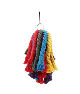 Parrot Rope Toys Colorful Cotton Rope Hanging Parrots Chewing Toys Durable Pet Supply Parrots Cage Accessories Chew Toys