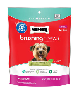 Milk-Bone Fresh Breath Brushing chews, 68 Mini Daily Dental Dog Treats