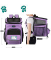 PetAmi Pet Carrier Backpack for Small Cats, Dogs, Puppies | Airline Approved | Ventilated, 4 Way Entry, Safety and Soft Cushion Back Support | Collapsible for Travel, Hiking, Outdoor (Purple)
