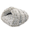 SPOT Ethical Products Sleep Zone Snow Leopard Cuddle Cave Small Dog & Cat Bed 22"