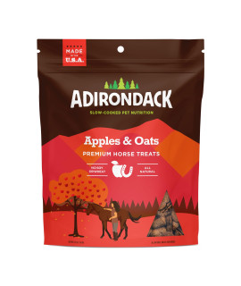 Adirondack Apples & Oats Premium Horse Treats Oven Baked, Heart Shaped Horse Treats with Apples and Oats], 15 lb Pouch
