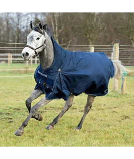 Finn-Tack Horze Blue Horse Avalanche Rain Fleece Lined Lightweight Turnout Blanket (EU 165/US 84") Sale