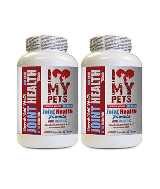I LOVE MY PETS LLC Extend Joint Care for Dogs - Joint Health for Dogs - with Turmeric - MSM - Premium - Dog glucosamine Chews - 120 Treats (2 Bottles)