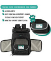 PetAmi Pet Carrier Backpack for Small Cats, Dogs, Puppies | Airline Approved | Ventilated, 4 Way Entry, Safety and Soft Cushion Back Support | Collapsible for Travel, Hiking, Outdoor (Charcoal)