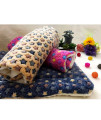 FJWYSANGU Pet Blanket Premium Fluffy Flannel Cushion Soft and Warm Mat for Dogs Cats Small Size Animal Blue Stars