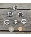 Stainless Steel Cat ID Tags - Engraved Personalized Cat Tags Includes up to 4 Lines of Text with Mouse Shape