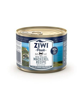 Ziwi Peak Canned Wet Cat Food - All Natural High Protein Grain Free Limited Ingredient With Superfoods (Mackerel Case Of 12 6.5Oz Cans)